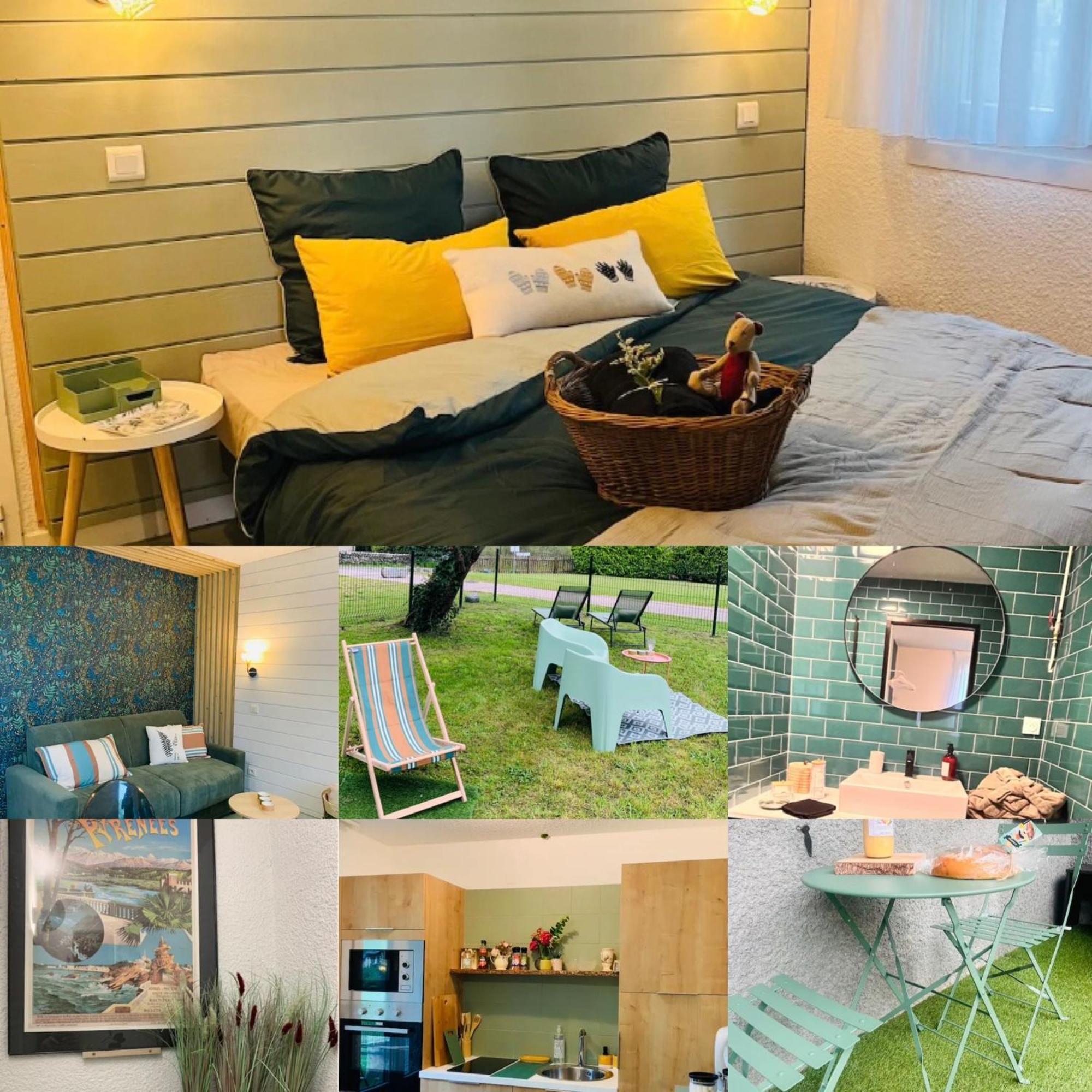 La Suite Unique - Le Jardin Sur Les Pyrenees- Vue Panoramique Montagne -Jardin Cloture Prive De 100M2-Parking-Linge De Lit Et Serviettes Compris- Bielle Exterior foto